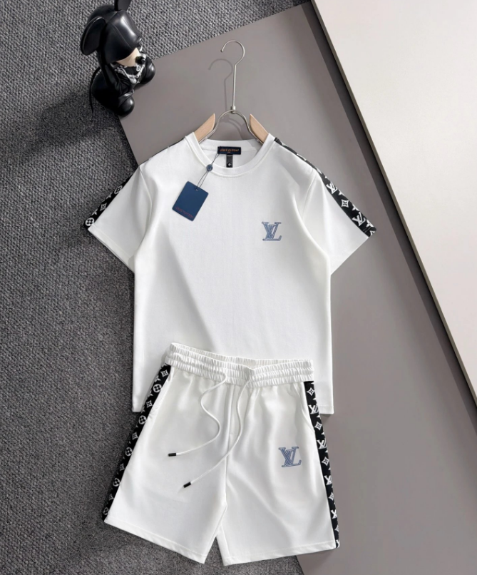 Louis Vuitton Men's Short-Sleeve Shirt and Shorts Set
