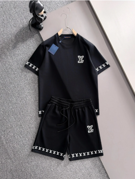 Louis Vuitton Men's Short-Sleeve Shirt and Shorts Set