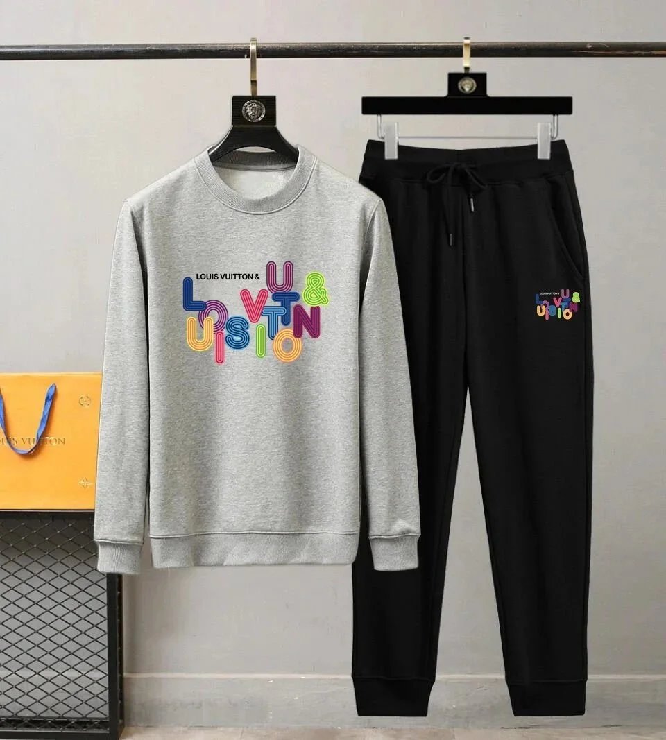 Louis Vuitton Grey & Black Sweatshirt and Jogger S