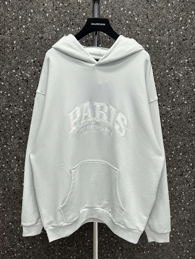 Balenciaga White Paris Hoodie