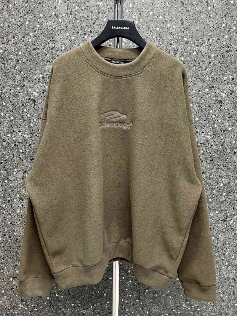 Balenciaga Olive Crewneck Sweatshirt