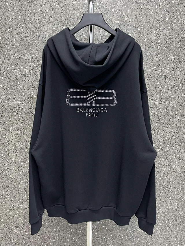 Balenciaga Black Hooded Sweatshirt
