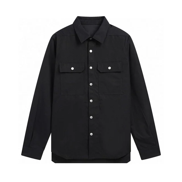 Black Long Sleeve Button-Up Shirt