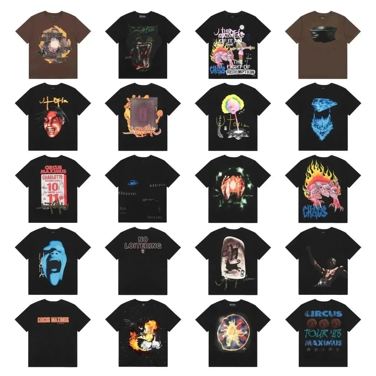 Black Graphic T-Shirt Collection