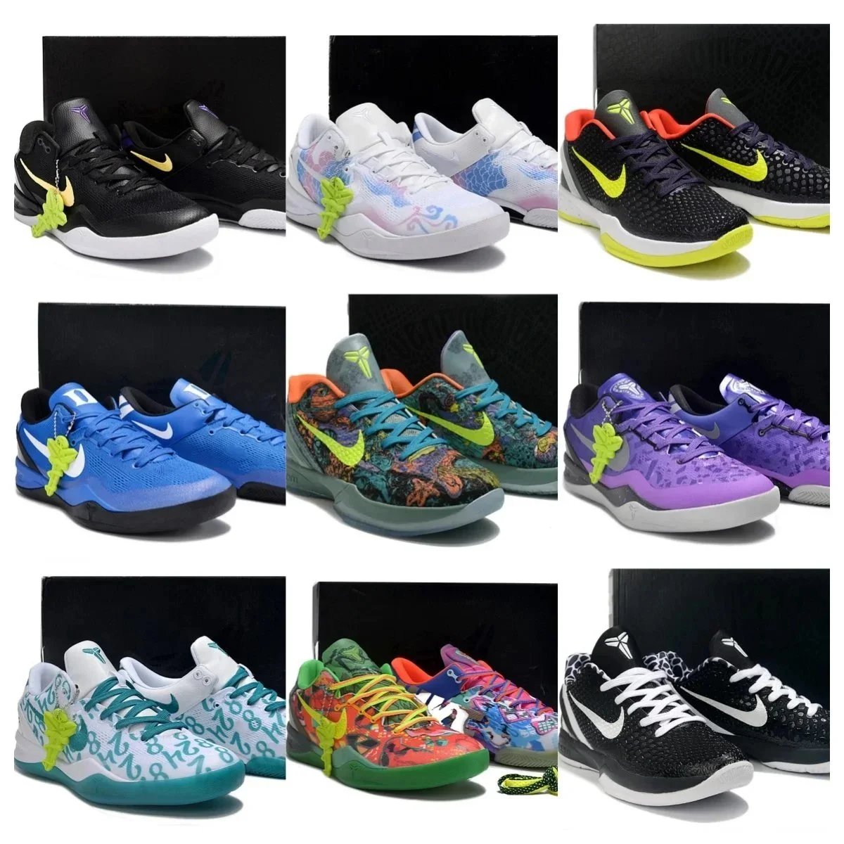 Nike Kobe Basketball Shoes in Various Colors and Styles