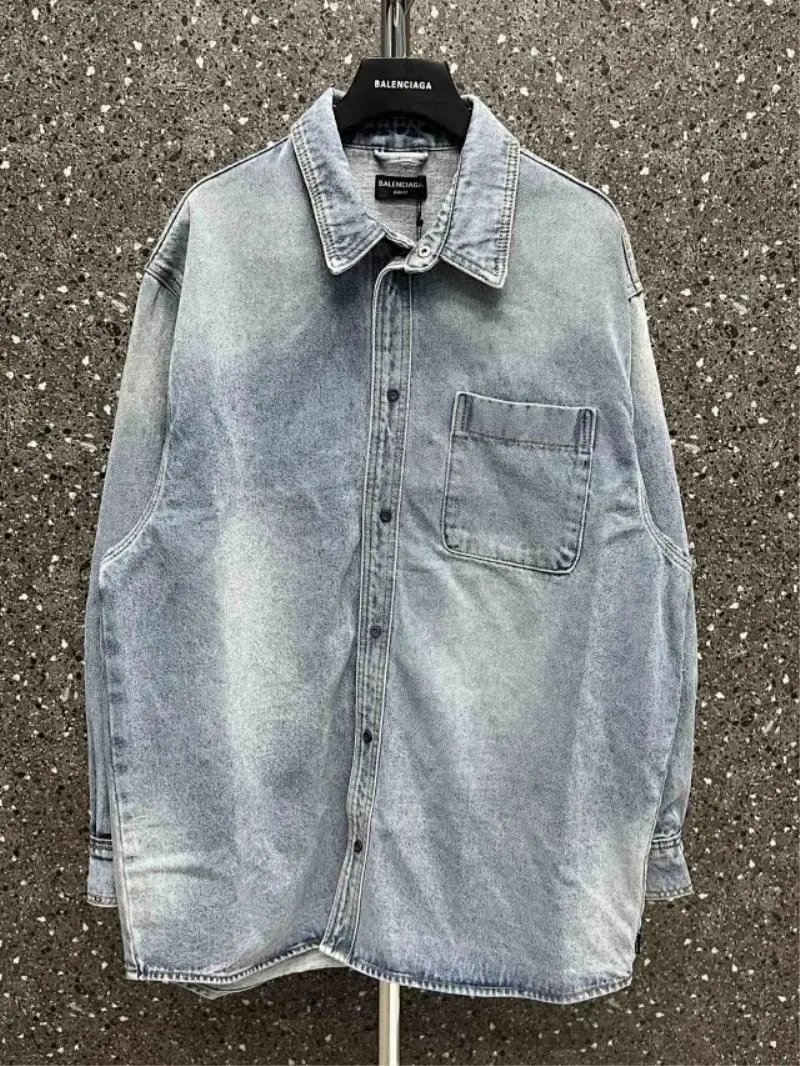 Balenciaga Light Blue Oversized Denim Shirt