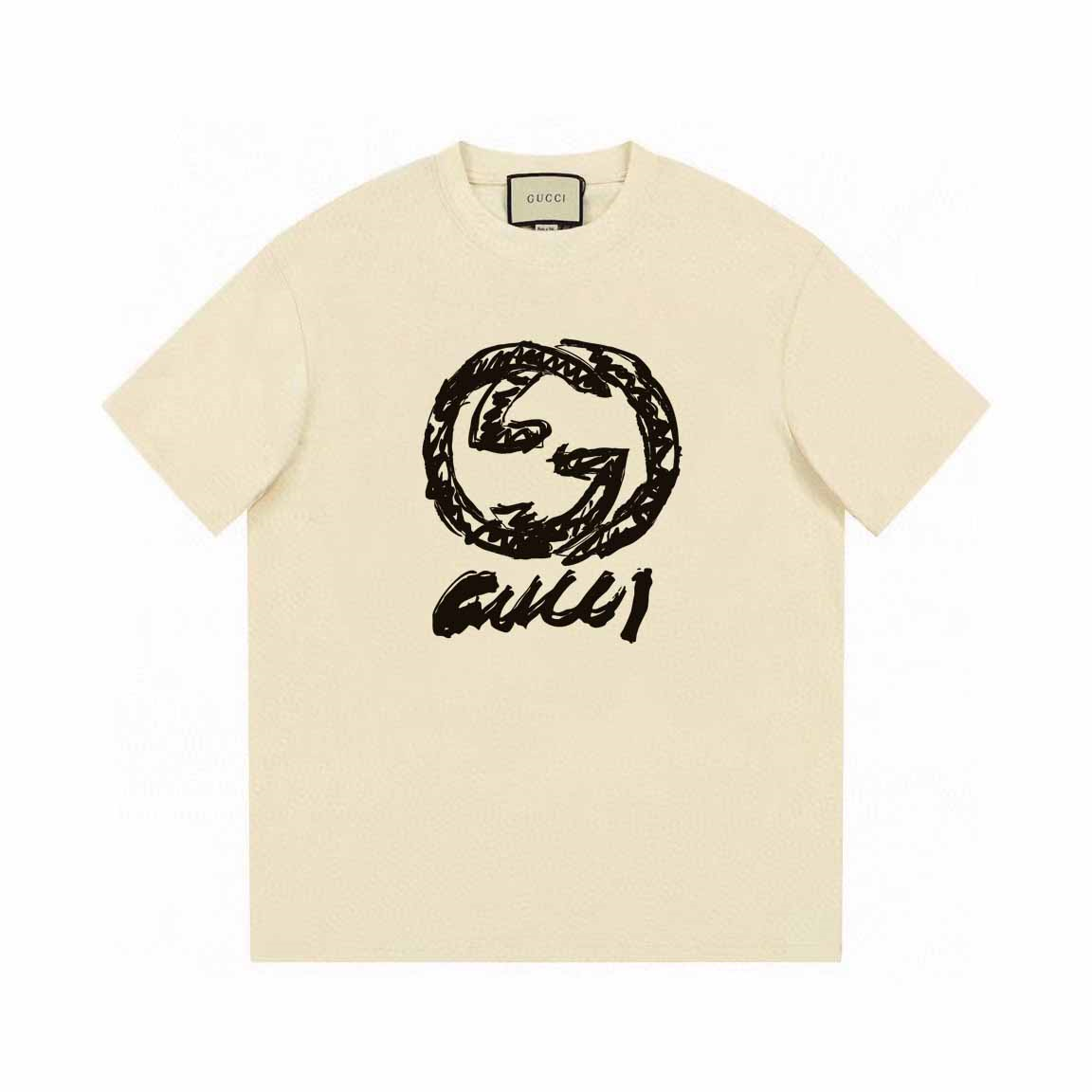 Gucci Beige Short Sleeve T-Shirt