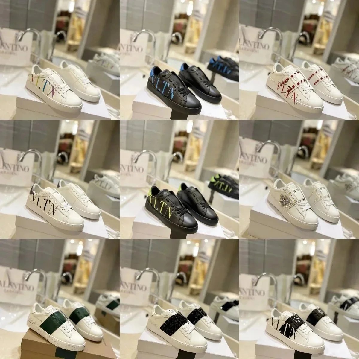 Valentino White Low Top Sneakers