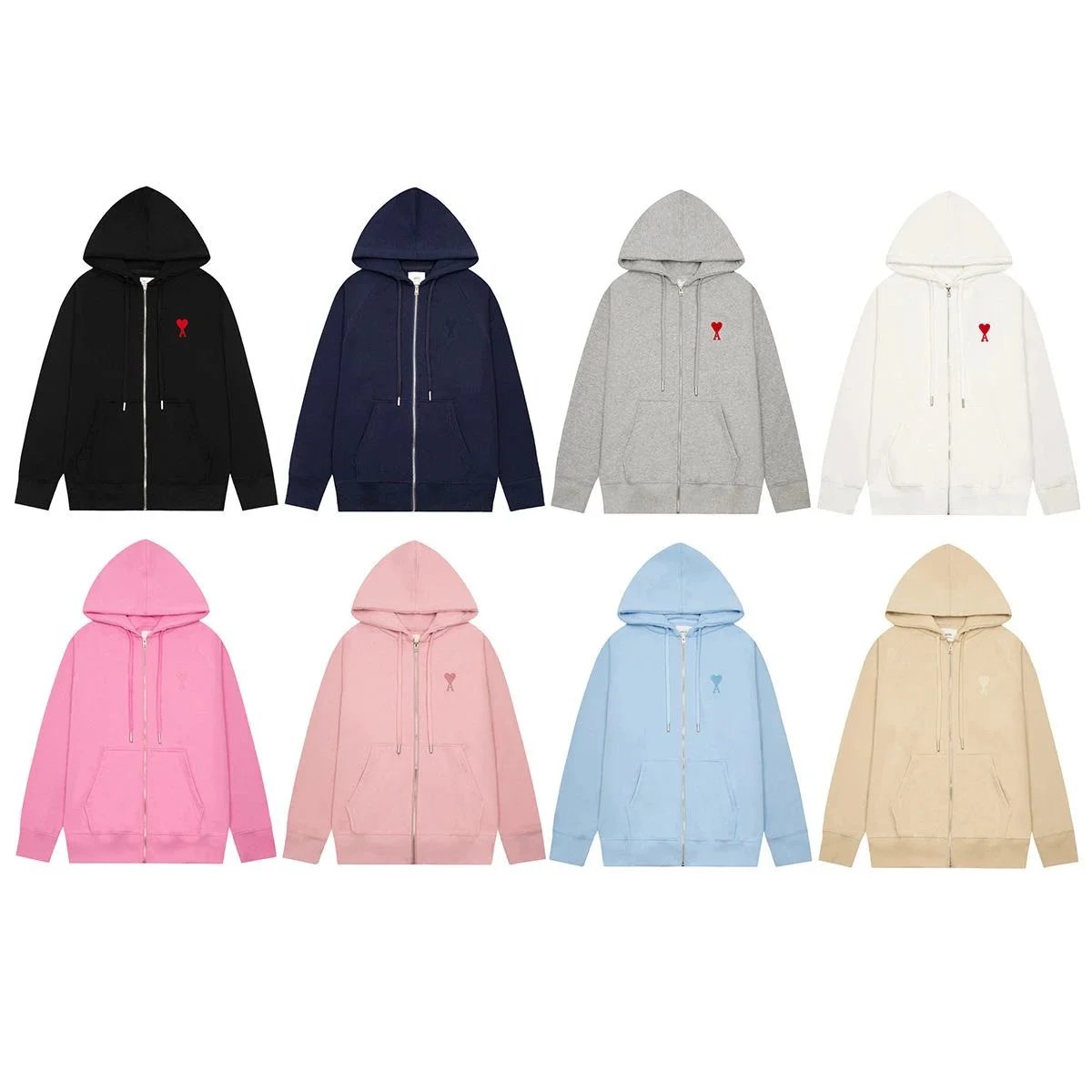 Ami Paris Zip-Up Hoo