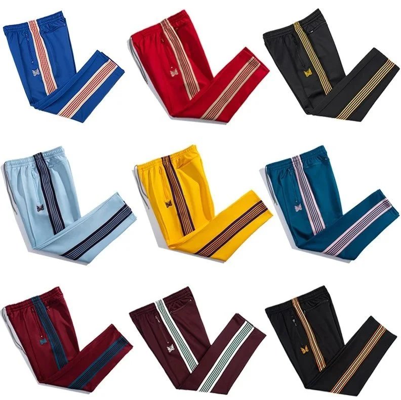 Neck & Neck Striped Track Pants in Various Colors