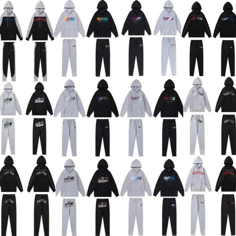 Trapstar Black Hoodie and Pants Set