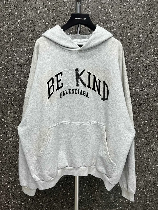 Balenciaga Grey Oversized Hoodie