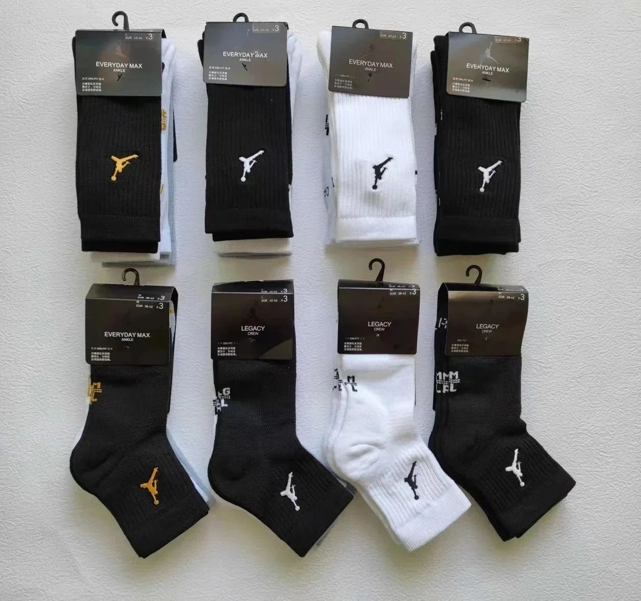 Jordan Everyday Max Crew Socks Black/White