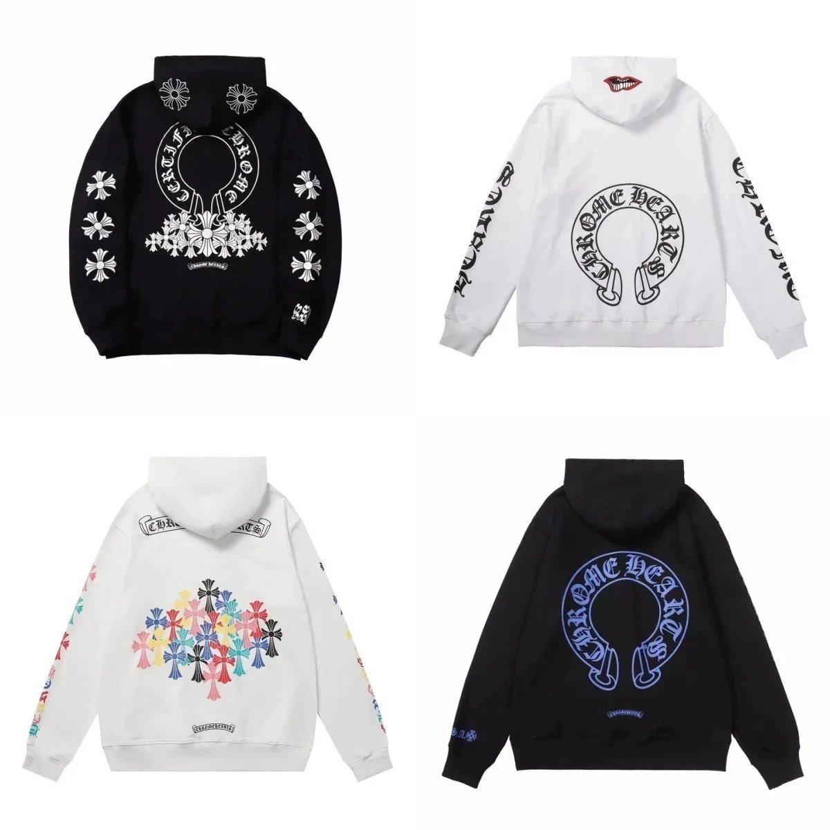 Chrome Hearts Black and White Hoodies