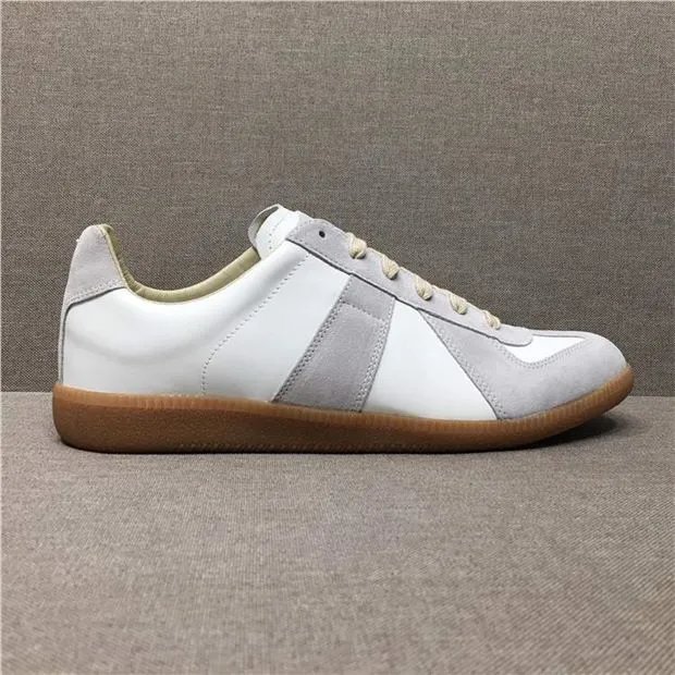 Maison Margiela White and Grey Leather Sneakers