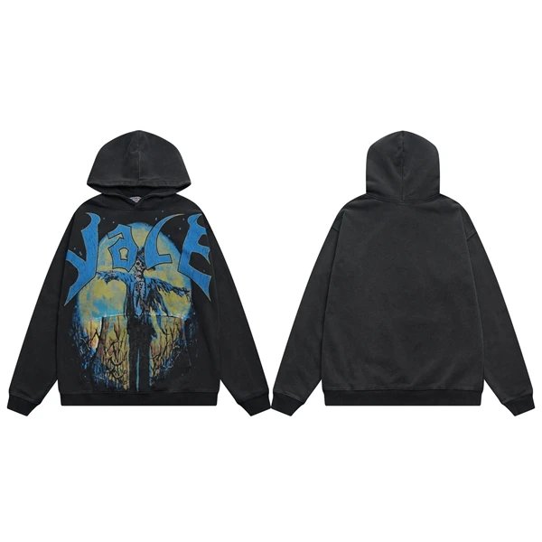 Yole Black Graphic Hoodie