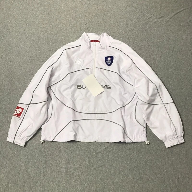 Supreme White Half-Zip Jacket