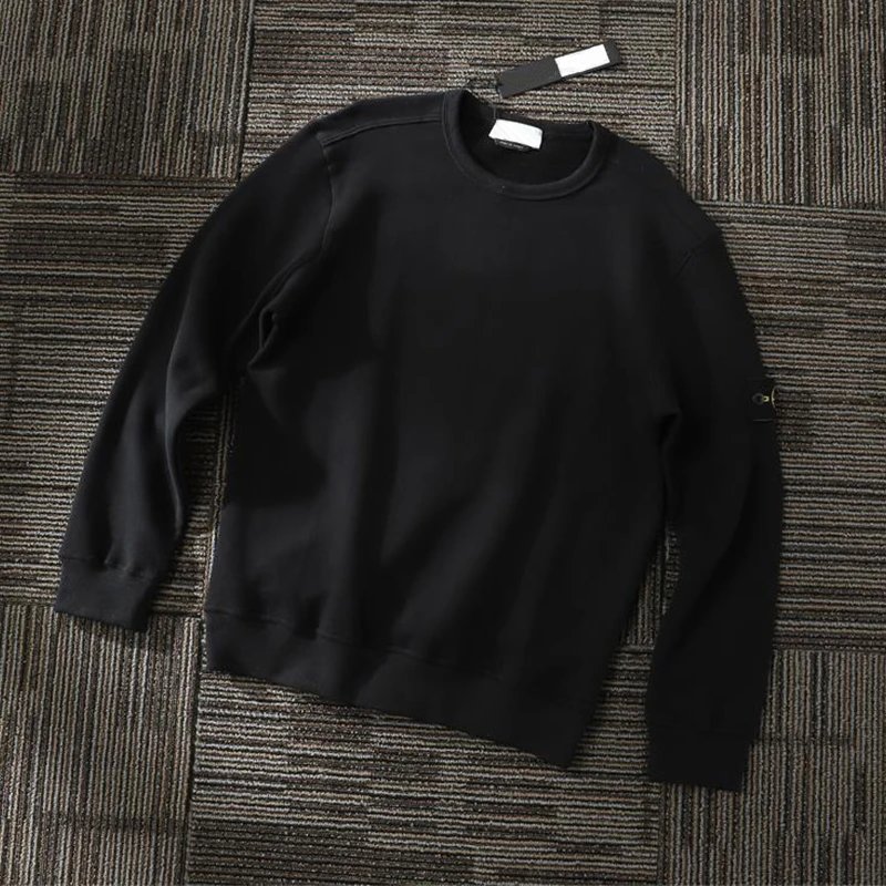 Stone Island Black Round Neck Sweatshirt