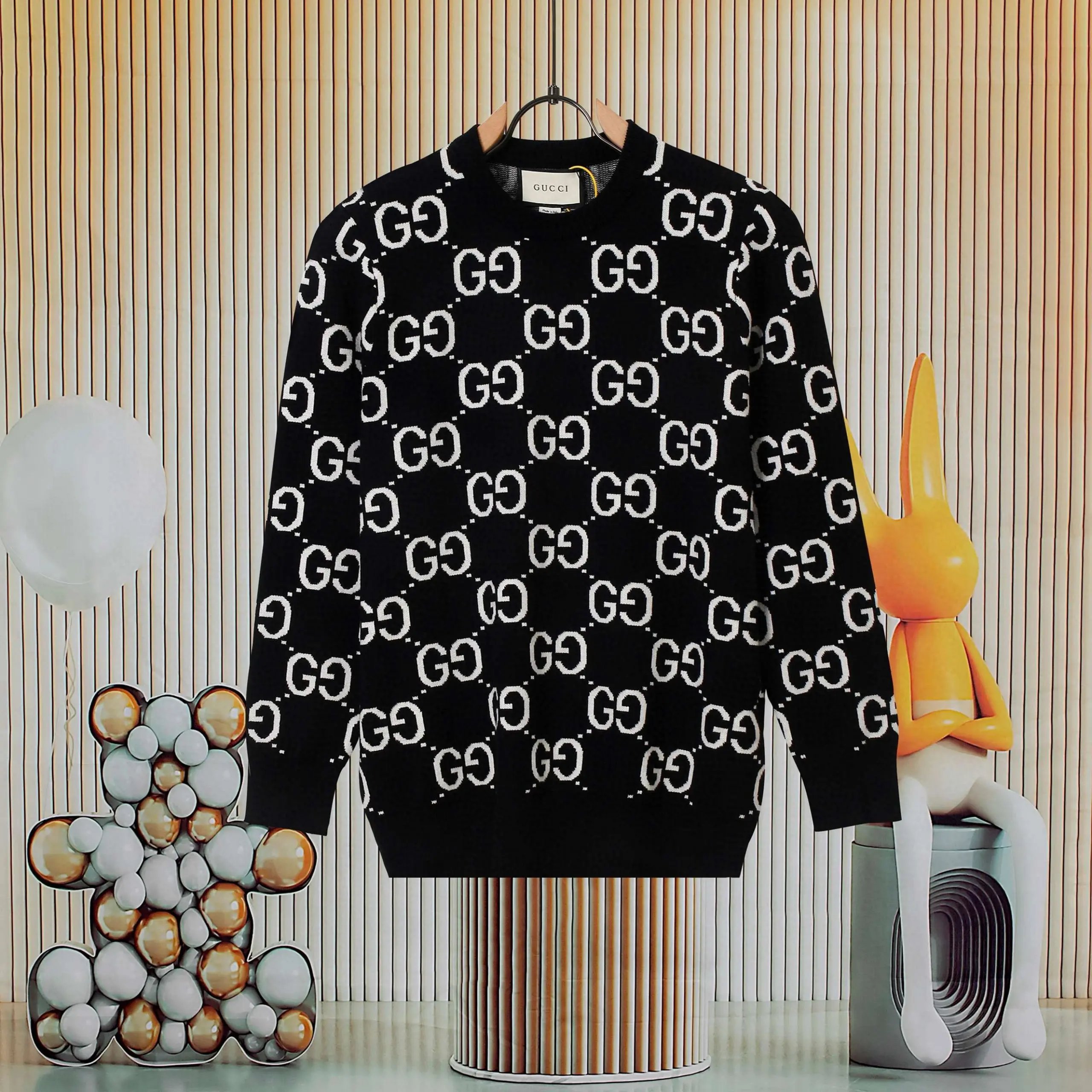 Gucci Black Logo Knit Sweater