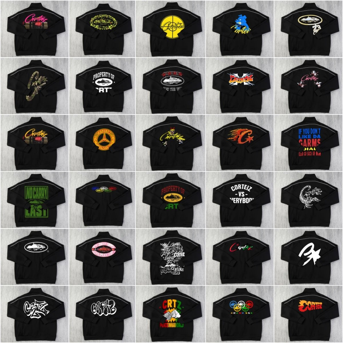 Cortez Black Full-Zip Track Jacket