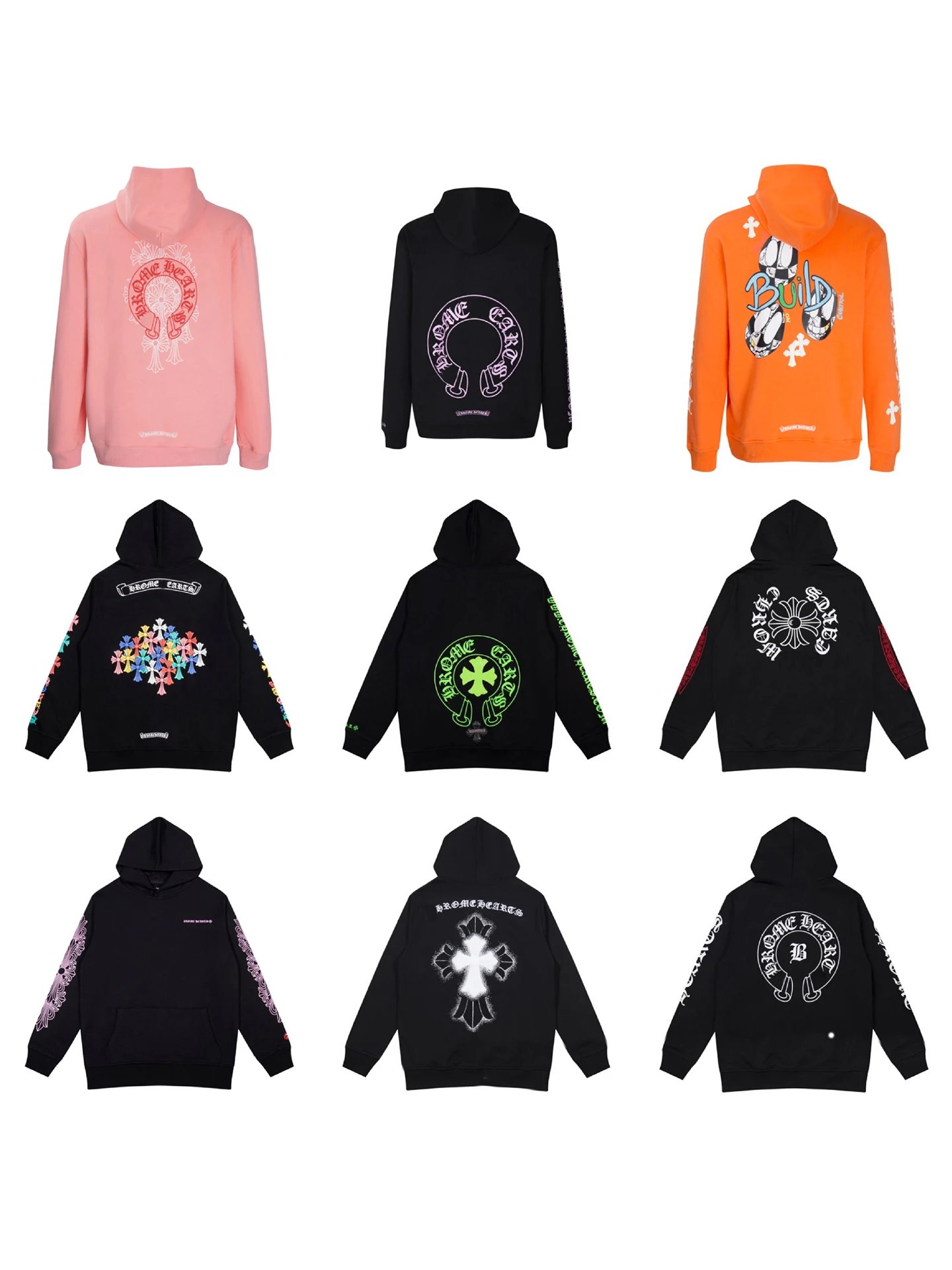 Chrome Hearts Black Hoodie with Cross Design