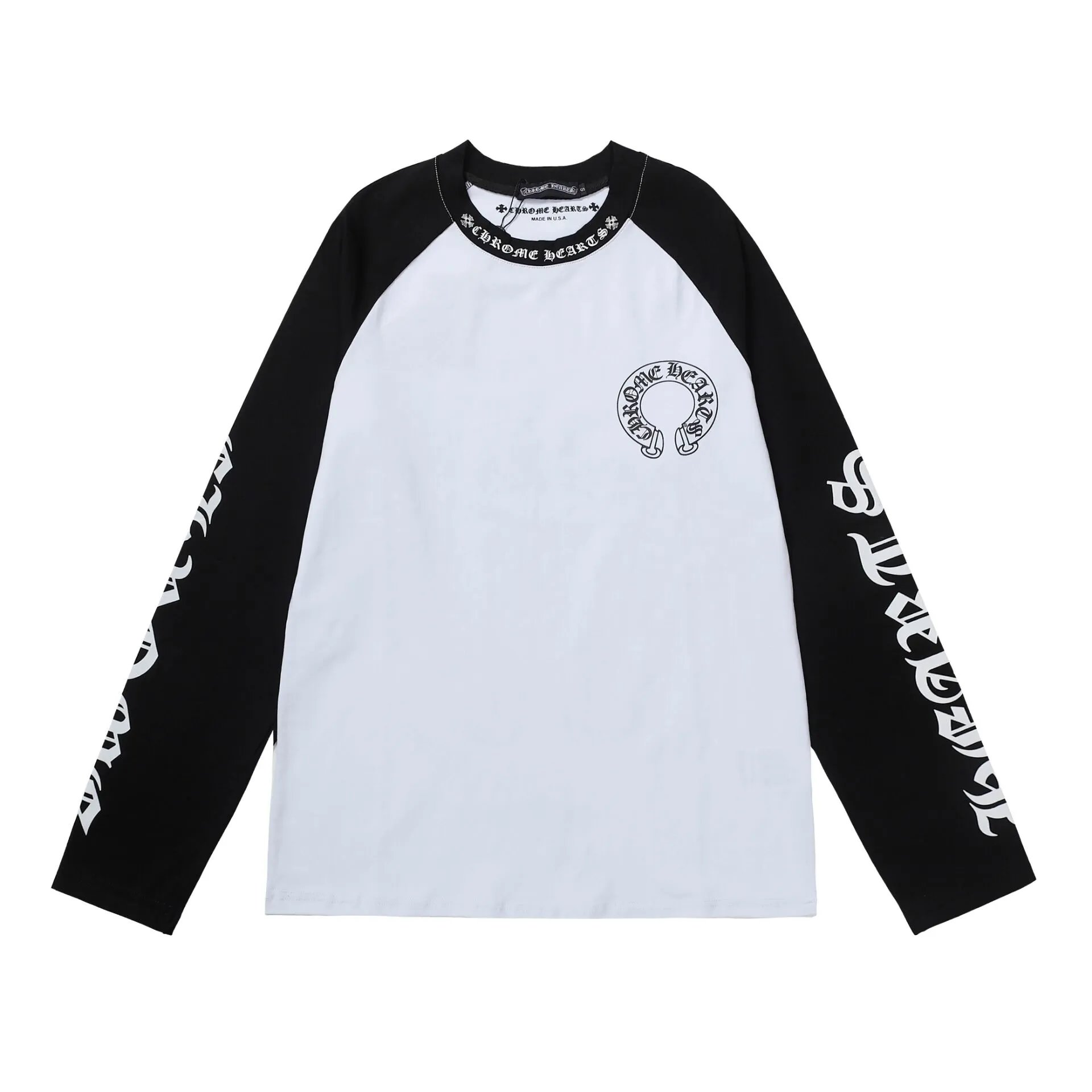 Chrome Hearts White Black Long Sleeve T-Shirt