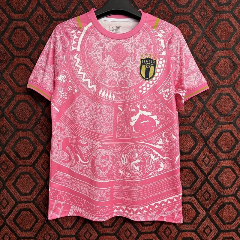 Italia Pink Short Sleeve Jersey