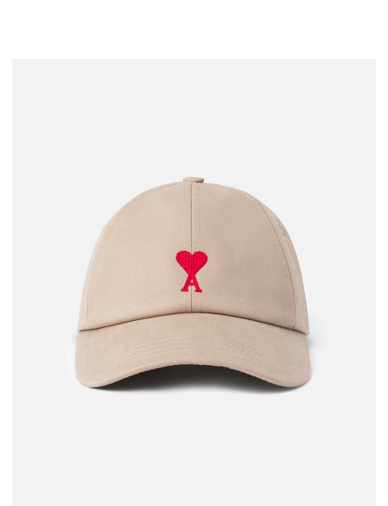 Ami Paris Beige Baseball Cap