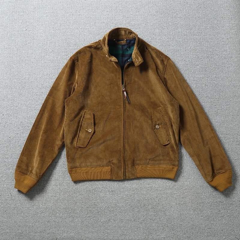 Brown Corduroy Bomber Jacket