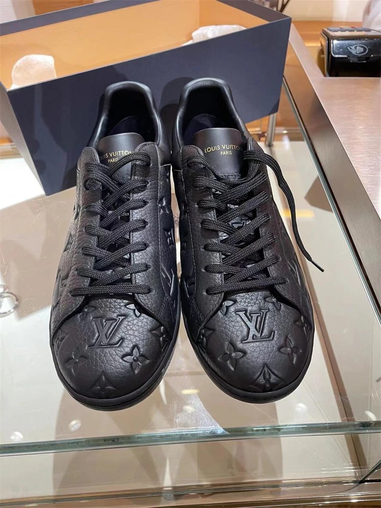 Louis Vuitton Black Leather Sneakers