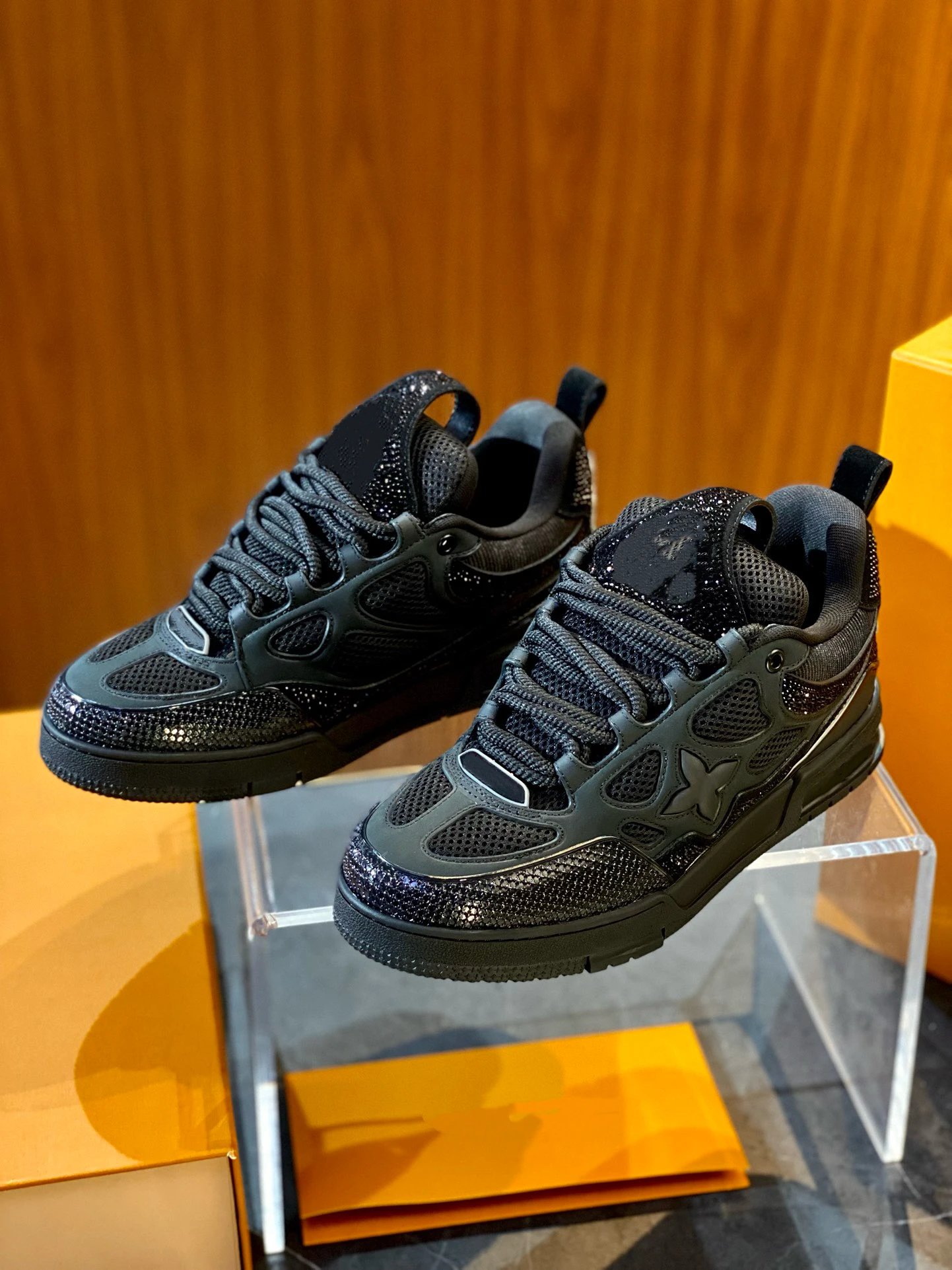 Louis Vuitton Black Mesh Sneakers