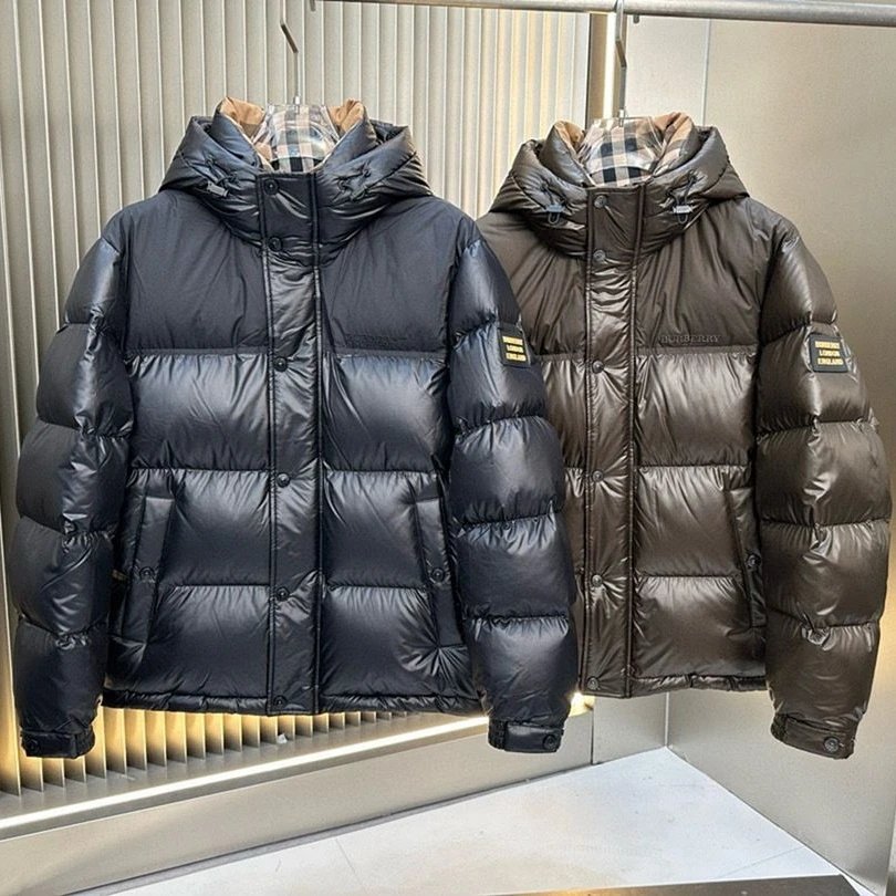 Burberry Black and Brown Puffer Jackets