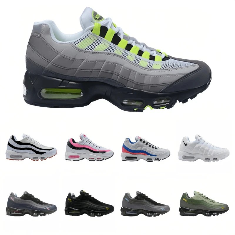 Nike Air Max 95 Grey and Neon Green Sneakers