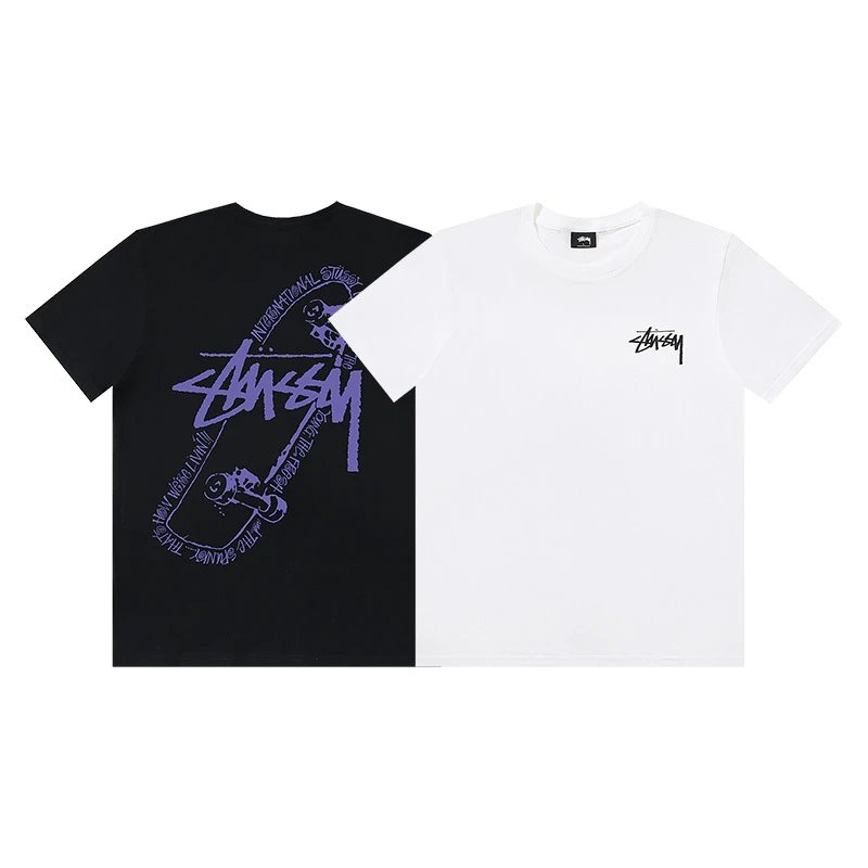 Stussy Black and White Graphic T-Shirt Set