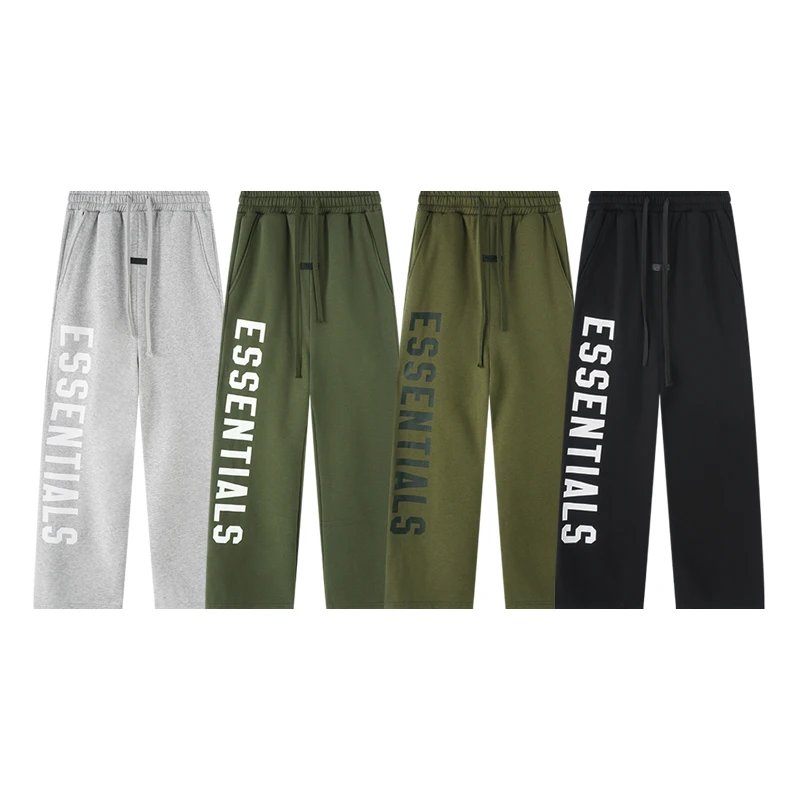 Essentials Grey Green Olive Black Drawstring Sweatpants