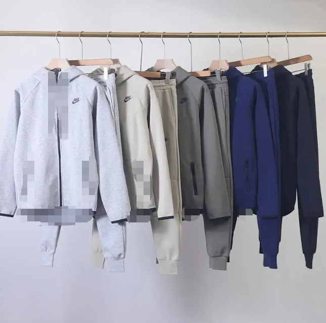 Nike Grey and Blue Tracksuits with Matching Jackets and Pants