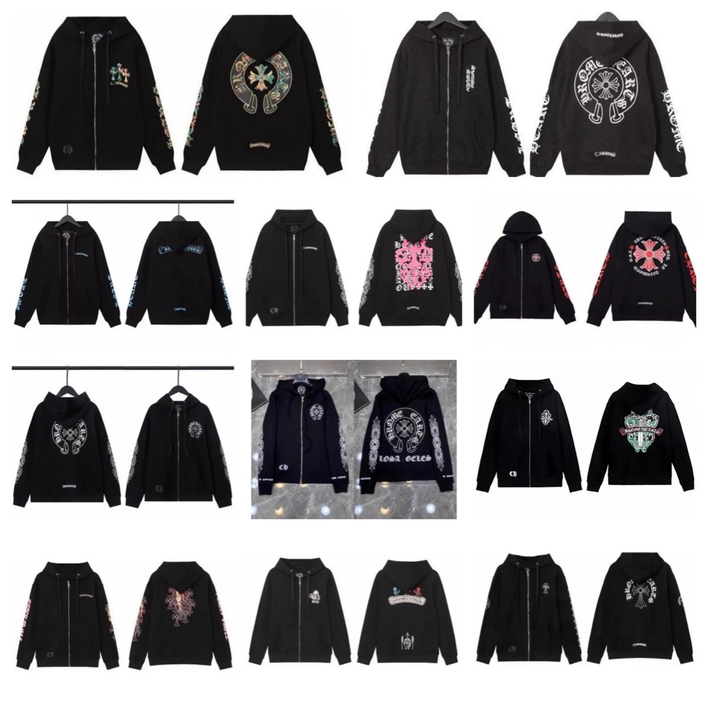 Chrome Hearts Black Zip-Up Hoodie